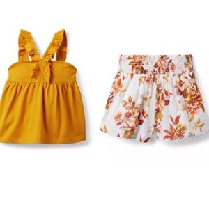 Janie&Jack Ruffle Strap Top & Floral Shorts